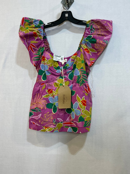 Vist Large View of Product Image Which is Used Listicle Short Sleeve Top S-4/6