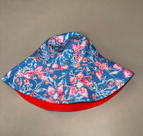 Vist Large View of Product Image Which is Used Lilly Pulitzer For Target Revers-able  Summer Hat M 8-10/28-30