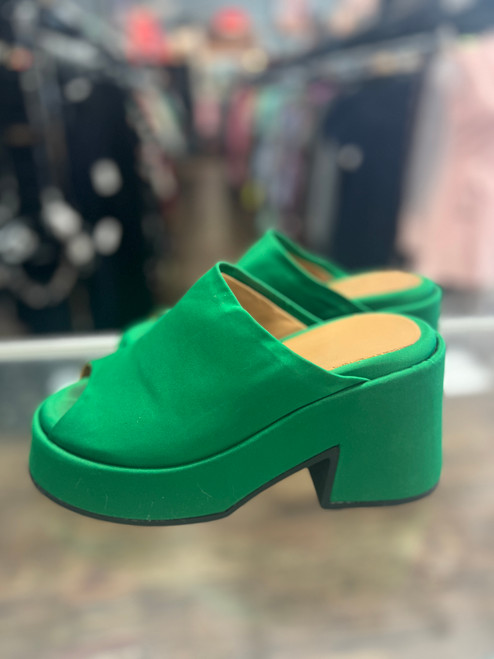 Vist Large View of Product Image Which is Used Ganni Wedge Sandals 6.5