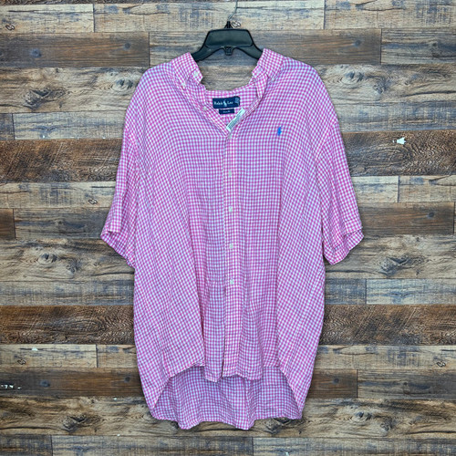 Vist Large View of Product Image Which is Used Ralph Lauren Mens Short Sleeve Top 2X/18-18.5