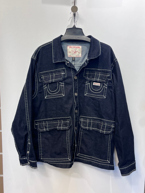 Vist Large View of Product Image Which is Used True Religion Mens Denim Jacket L