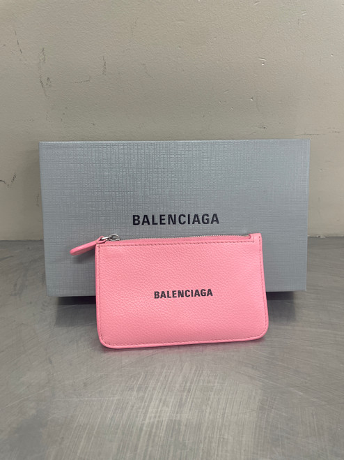Vist Large View of Product Image Which is Used Pink Balenciaga Leather Wallet