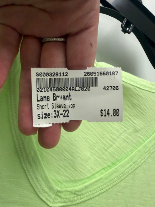 Vist Large View of Product Image Which is Used Lane Bryant Short Sleeve Top 3X-22