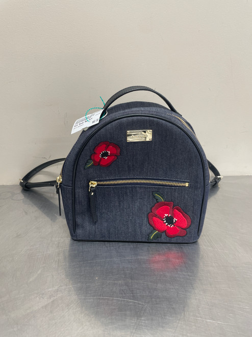 Vist Large View of Product Image Which is Used Blue with Poppies Kate Spade New York Denim Backpack