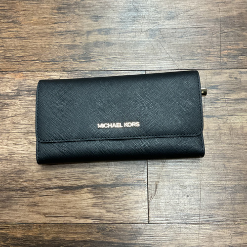 Vist Large View of Product Image Which is Used Michael Kors Leather Wallet