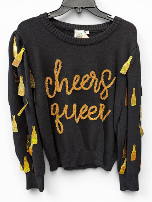 Vist Large View of Product Image Which is Gently Used Queen of Sparkles “Cheers Queen” Sweater