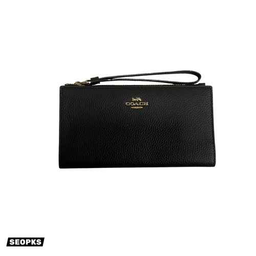 Vist Large View of Product Image Which is Used Coach Leather Wristlet