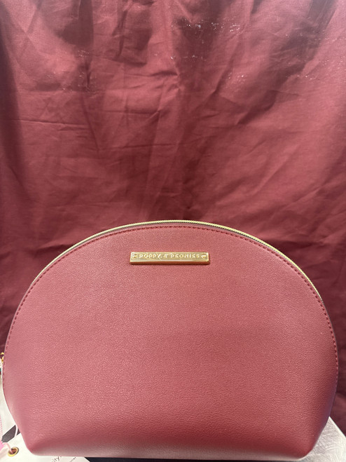Vist Large View of Product Image Which is Used 3 Set Makeup Bags - burgundy, orange, flowers Poppy & Peonies