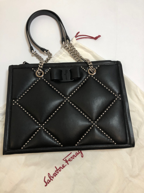 Vist Large View of Product Image Which is Used Salvatore Ferragamo Large Leather Handbag