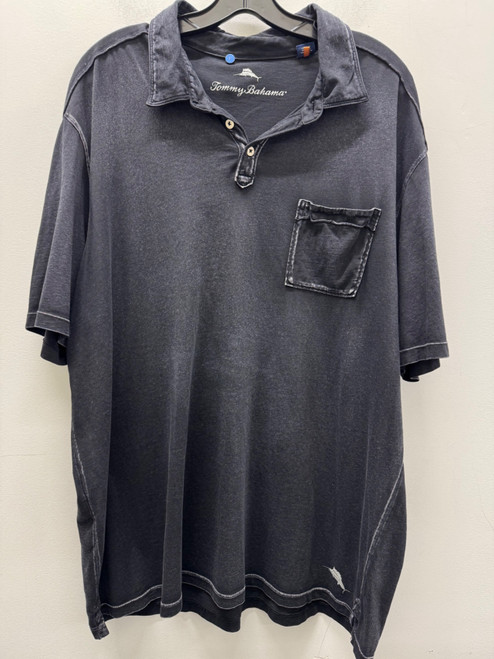 Vist Large View of Product Image Which is Used  Black Tommy Bahama Mens Short Sleeve Top XL/17-17.5