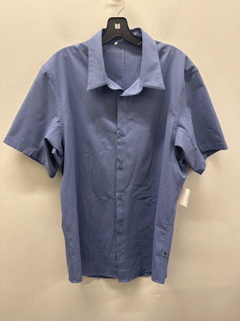 Vist Large View of Product Image Which is Used Blue Lululemon Athletica Mens Short Sleeve Top S/14-14.5