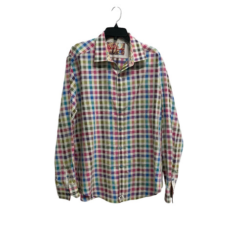 Vist Large View of Product Image Which is Used Robert Graham Mens Long Sleeve Top 2X/18-18.5