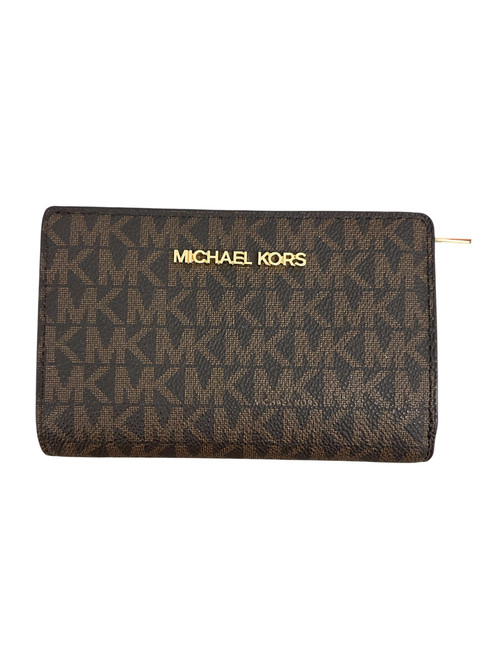 Vist Large View of Product Image Which is Used Michael Kors Leather Wallet