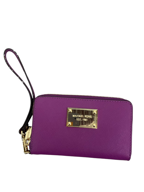 Vist Large View of Product Image Which is Used Michael Kors Leather Wallet