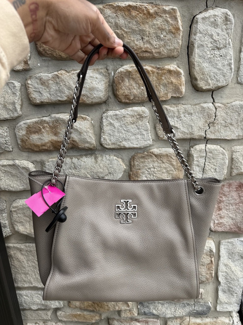 Vist Large View of Product Image Which is Used Tory Burch Large Leather Handbag