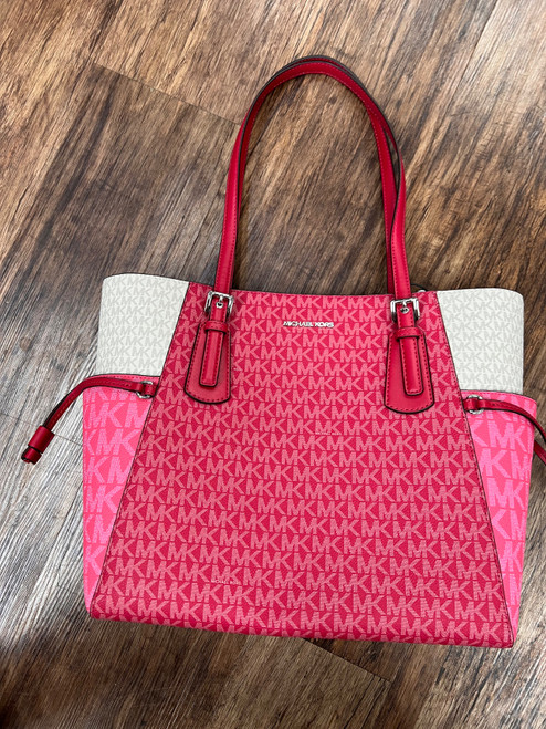 Vist Large View of Product Image Which is Used Michael Michael Kors Large Leather Handbag