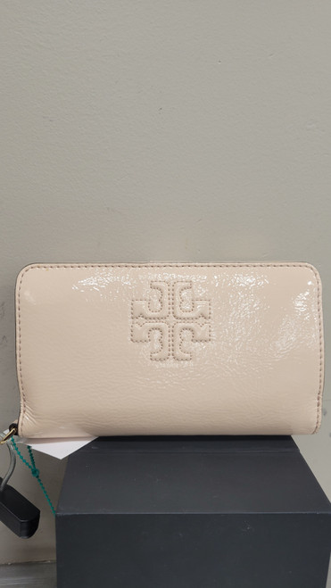Vist Large View of Product Image Which is Used Beige Tory Burch Leather Wallet