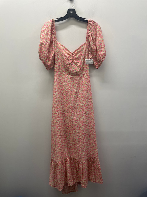 Vist Large View of Product Image Which is Used Pink Floral Blu Pepper Long Dress B M-8/10