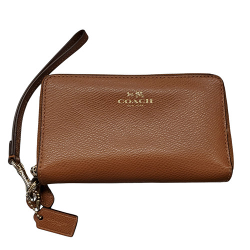 Vist Large View of Product Image Which is Used Coach Leather Wristlet Wallet