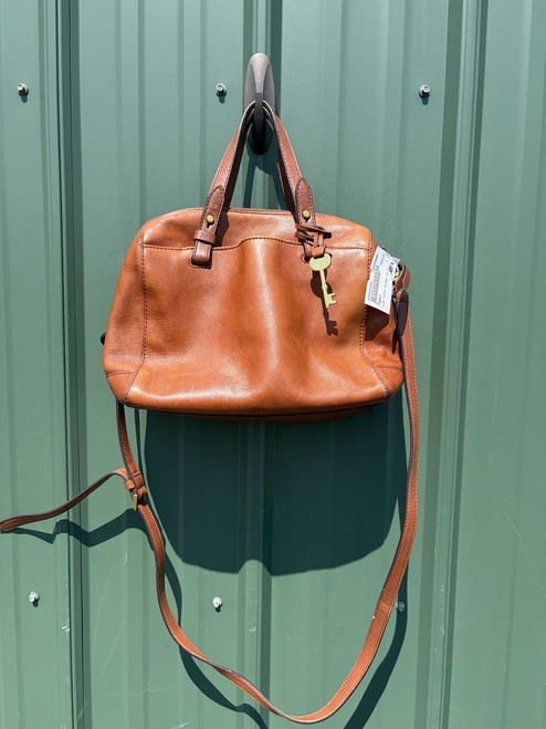 Vist Large View of Product Image Which is Used Fossil Large Leather Handbag
