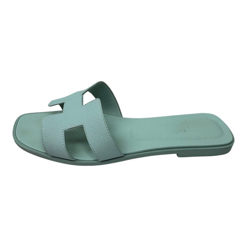 Vist Large View of Product Image Which is Used Hermes Oran Sandals epsom leather size 40