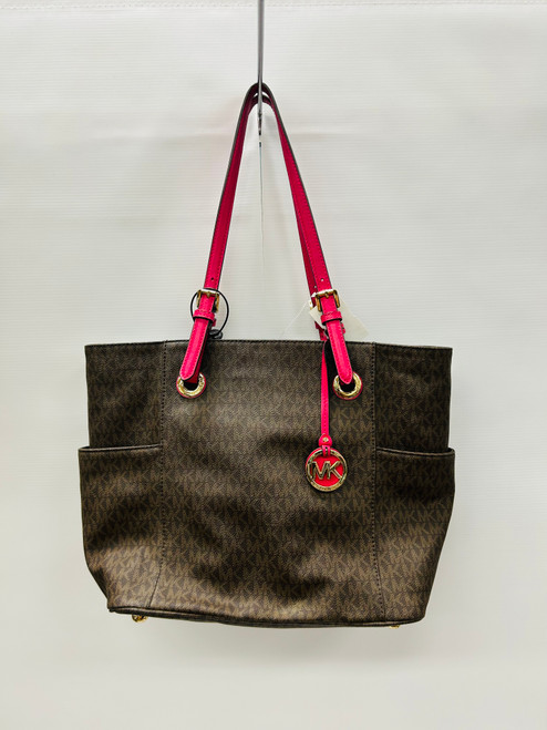 Vist Large View of Product Image Which is Used Michael Michael Kors Large Leather Handbag