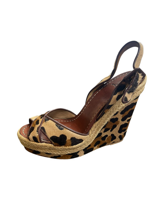 Vist Large View of Product Image Which is Used Christian Louboutin Wedge Sandals 8.5