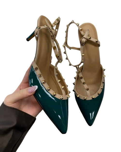 Vist Large View of Product Image Which is Used studded  High Heels 9.5