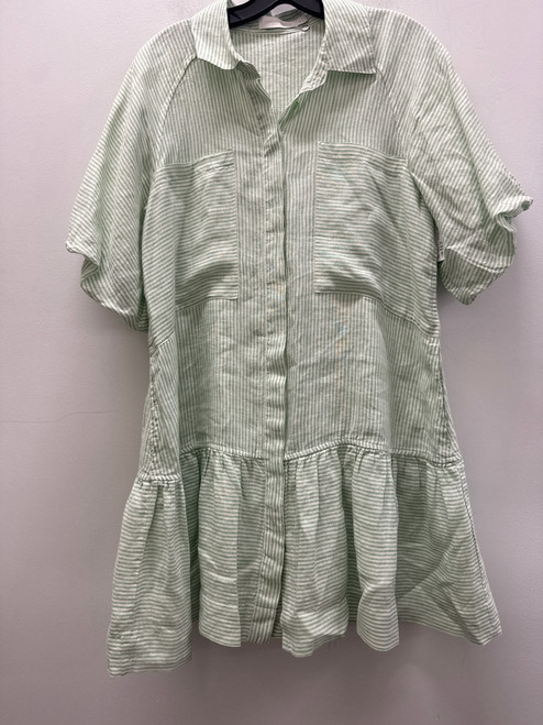 Vist Large View of Product Image Which is Used Green/White Jonathan Simkhai Short Dress B M-8/10