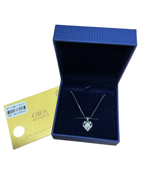 Vist Large View of Product Image Which is Used  1 caret lab  created  sterling Necklace