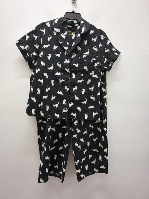 Vist Large View of Product Image Which is Used Black Kitty Kate Spade New York Short Sleeve Top Pj Set XL-16