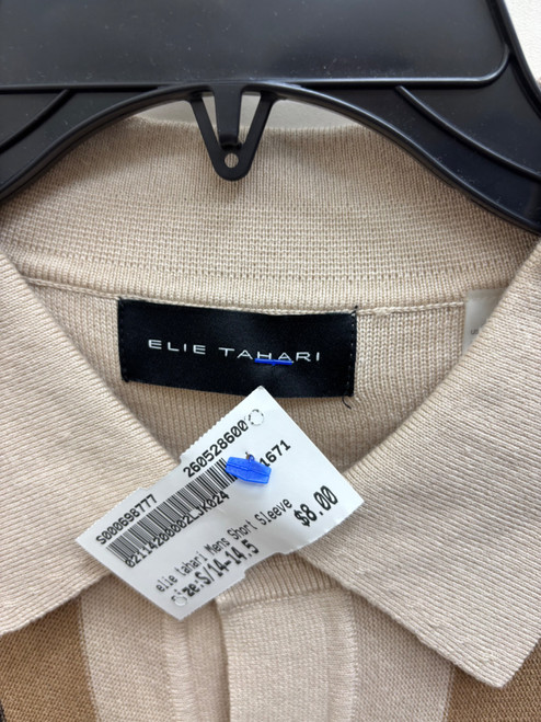 Vist Large View of Product Image Which is Used Elie Tahari Mens Short Sleeve Top S/14-14.5