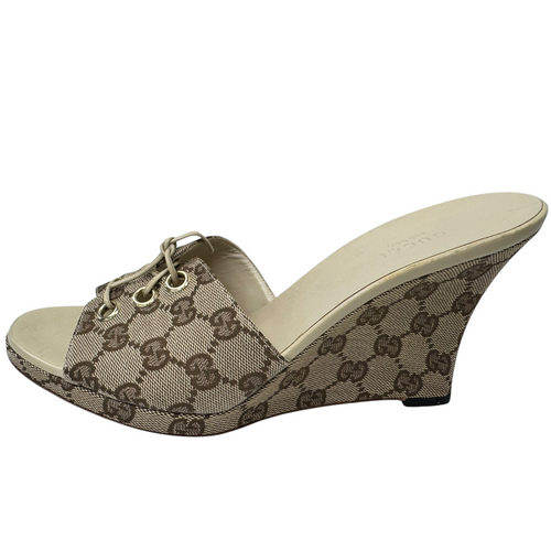 Vist Large View of Product Image Which is Used Gucci Wedge Sandals 10
