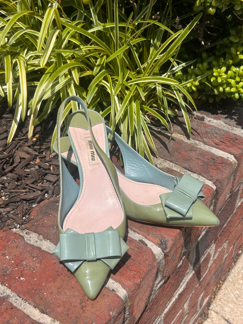 Vist Large View of Product Image Which is Used Miu Miu Low Heels 8