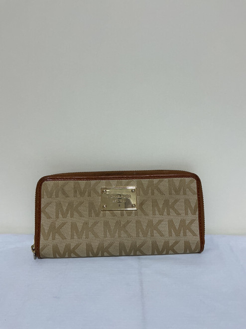 Vist Large View of Product Image Which is Used Michael Kors Leather Wallet