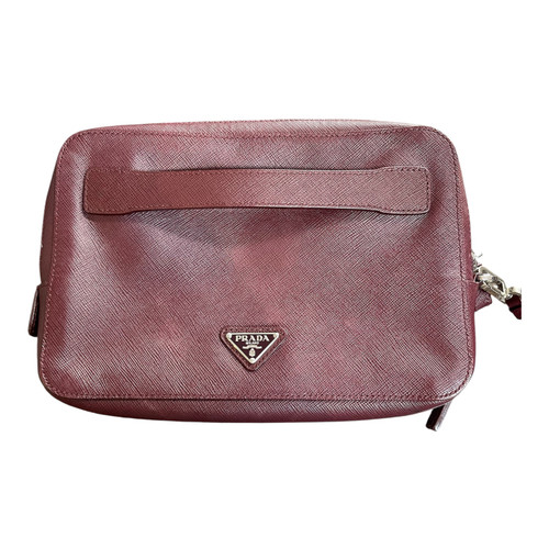 Vist Large View of Product Image Which is Used Prada Leather Wristlet