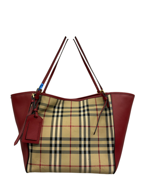 Vist Large View of Product Image Which is Used Burberry Large Leather Handbag