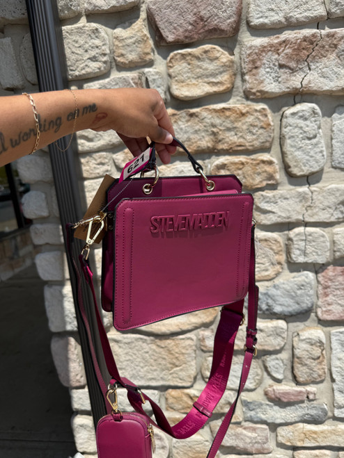 Vist Large View of Product Image Which is Used Steve Madden Leather Handbag