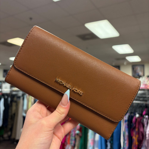 Vist Large View of Product Image Which is Used Michael Michael Kors Leather Wallet