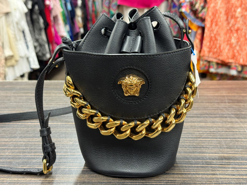 Vist Large View of Product Image Which is Used Versace Small Leather Handbag