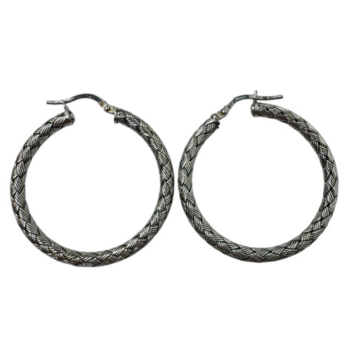 Vist Large View of Product Image Which is Used Roberto Coin basket weave 925 Earrings