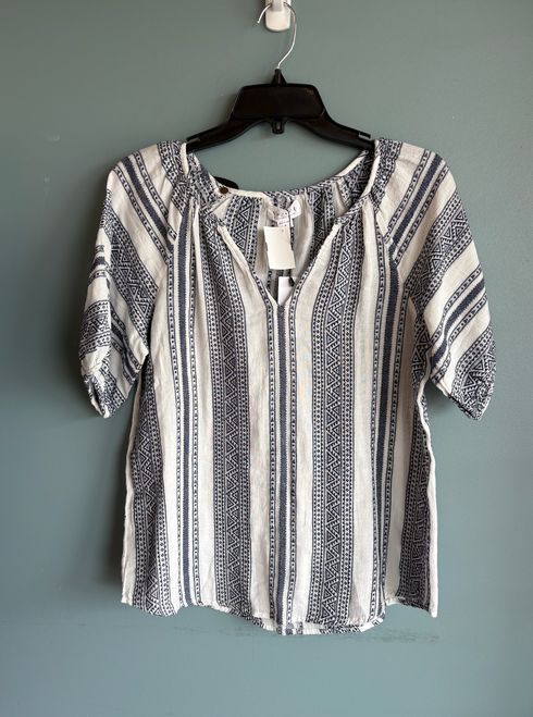 Vist Large View of Product Image Which is Used Velvet Short Sleeve Top S-4/6