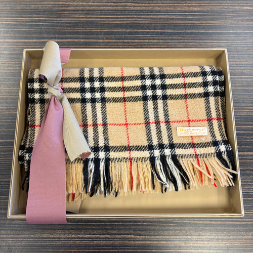Vist Large View of Product Image Which is Used Burberry Lightweight Scarf