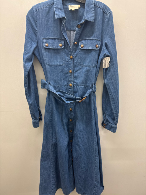 Vist Large View of Product Image Which is Used Blue Sezane Long Dress B S-4/6