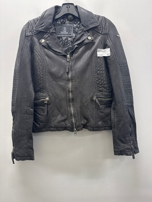 Vist Large View of Product Image Which is Used Black Rino & Pelle Leather Jacket M-8/10