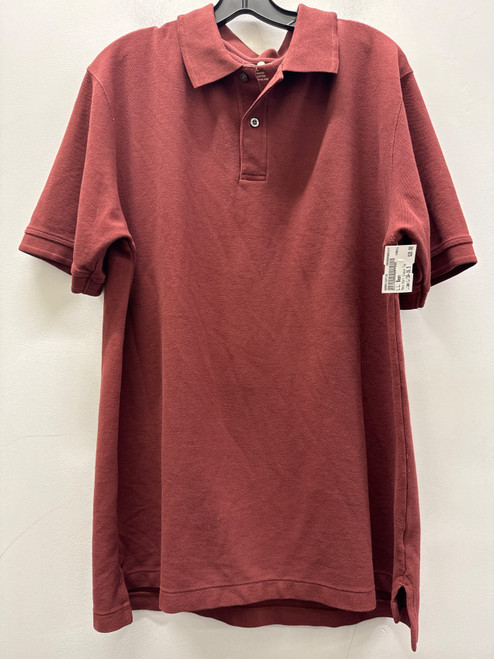 Vist Large View of Product Image Which is Used Red BTS L.L. Bean Mens Short Sleeve Top L/16-16.5