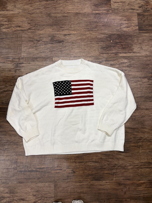 Vist Large View of Product Image Which is Used American flag Lightweight Sweater XXL