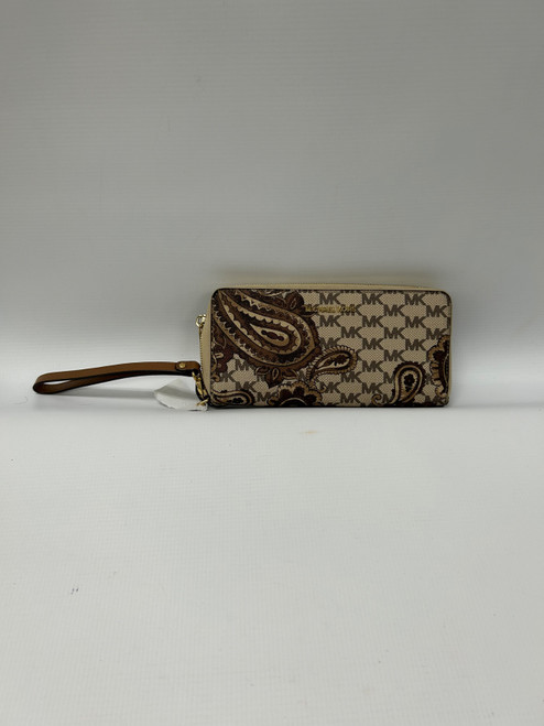 Vist Large View of Product Image Which is Used Michael Michael Kors Leather Wristlet