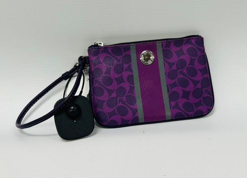 Vist Large View of Product Image Which is Used Coach Leather Wristlet