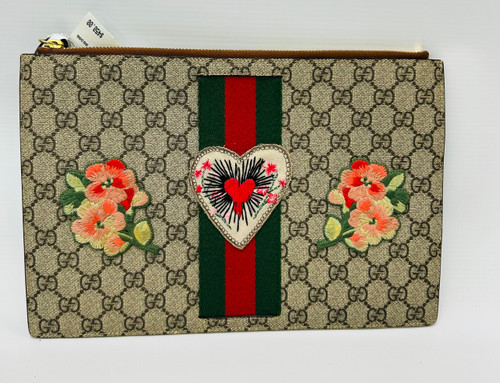 Vist Large View of Product Image Which is Used Gucci Leather Wristlet